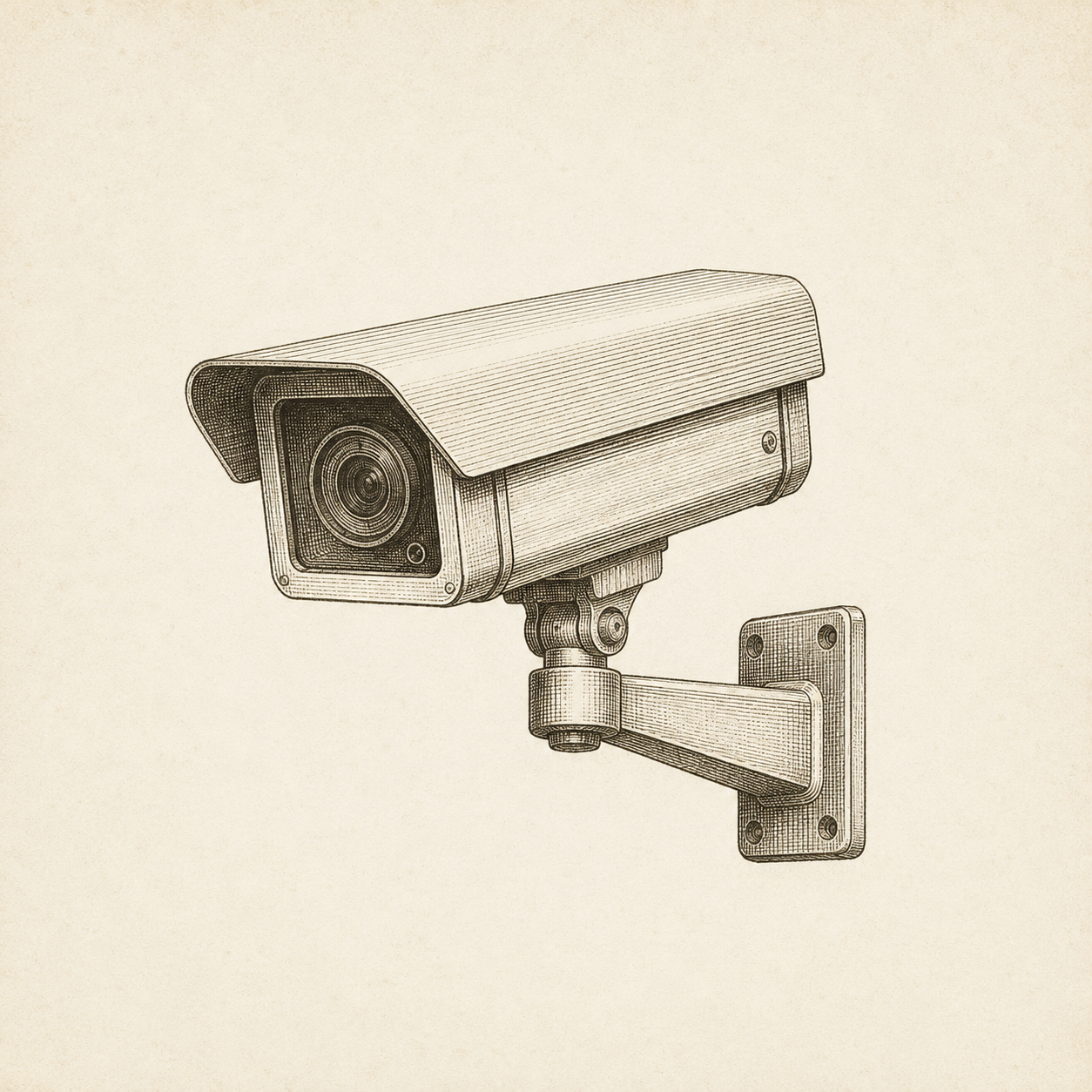 CCTV camera representing AI and state surveillance.